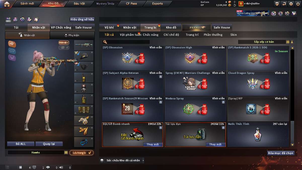 shop acc cf uy tin gia re
